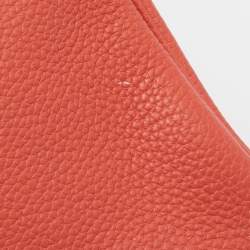 Hermes Rouge Pivoine Togo Leather Palladium Finish Birkin 35 Bag