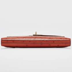 Hermes Sanguine Ostrich Kelly Longue Wallet
