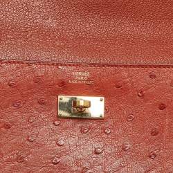 Hermes Sanguine Ostrich Kelly Longue Wallet