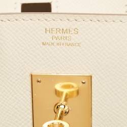 Hermes Craie Epsom Leather Gold Finish Birkin 30 Bag