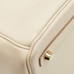 Hermes Craie Epsom Leather Gold Finish Birkin 30 Bag