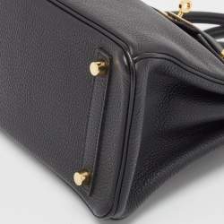 Hermès Noir Togo Leather Gold Finish Birkin 25 Bag