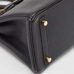 Hermès Noir Togo Leather Gold Finish Birkin 25 Bag
