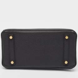 Hermès Noir Togo Leather Gold Finish Birkin 25 Bag