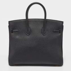 Hermès Noir Togo Leather Gold Finish Birkin 25 Bag