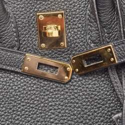 Hermès Noir Togo Leather Gold Finish Birkin 25 Bag