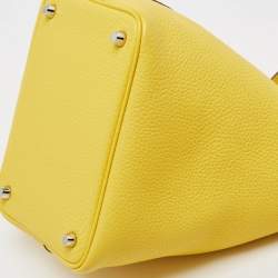 Hermes Jaune de Naples Taurillon Clemence Leather Picotin Lock 18 Bag