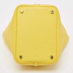 Hermes Jaune de Naples Taurillon Clemence Leather Picotin Lock 18 Bag