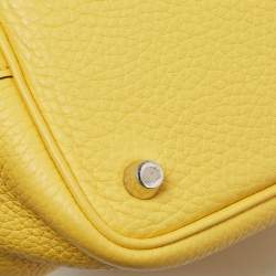 Hermes Jaune de Naples Taurillon Clemence Leather Picotin Lock 18 Bag