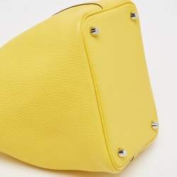 Hermes Jaune de Naples Taurillon Clemence Leather Picotin Lock 18 Bag