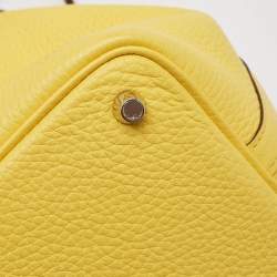 Hermes Jaune de Naples Taurillon Clemence Leather Picotin Lock 18 Bag