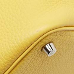 Hermes Jaune de Naples Taurillon Clemence Leather Picotin Lock 18 Bag