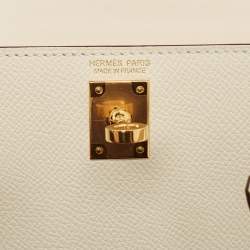 Pre Owned Hermes Nata Epsom Leather Gold Finish Mini Kelly II Sellier 20 Bag