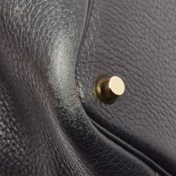 Pre Owned Hermes Noir Taurillon Clemence Leather Picotin Lock 18 Bag