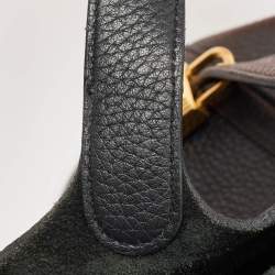Pre Owned Hermes Noir Taurillon Clemence Leather Picotin Lock 18 Bag