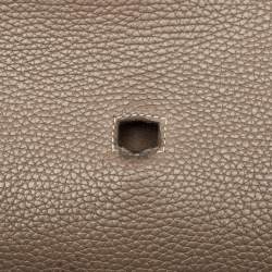 Pre Owned Hermes Etoupe Taurillon Clemence Leather Palladium Finish Jypsiere 28 Bag