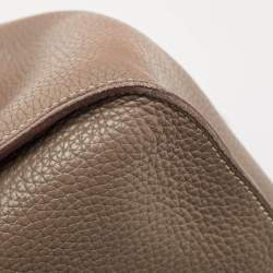 Pre Owned Hermes Etoupe Taurillon Clemence Leather Palladium Finish Jypsiere 28 Bag