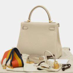 Hermes Cre Togo Kelly 25 Handbag