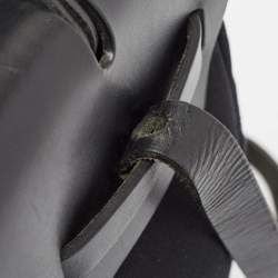 Hermes Noir Canvas and Leather Herbag PM 2-In-1 Backpack