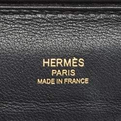 Hermes Noir Swift Leather Gold Finish 24/24 21 Bag 