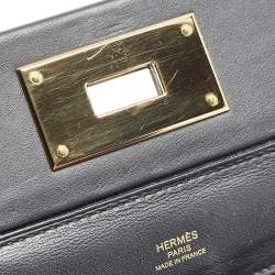 Hermes Noir Swift Leather Gold Finish 24/24 21 Bag 