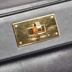 Hermes Noir Swift Leather Gold Finish 24/24 21 Bag 