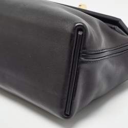 Hermes Noir Swift Leather Gold Finish 24/24 21 Bag 