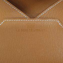 Hermes Natural Barenia Envelope Card Holder