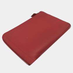 Hermes Red Leather Pouch