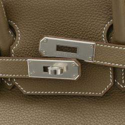 Hermes Etoupe Togo Birkin 30 Handbag