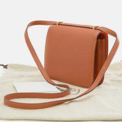 Hermes Rose Jaipur Evercolor Leather Constance 18 Shoulder Bag