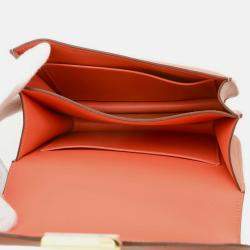 Hermes Rose Jaipur Evercolor Leather Constance 18 Shoulder Bag