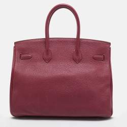Hermes Tosca Togo Leather Gold Finished Birkin 35 Bag