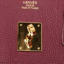 Hermes Tosca Togo Leather Gold Finished Birkin 35 Bag