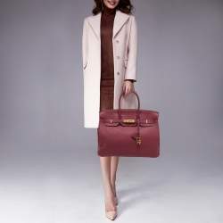 Hermes Tosca Togo Leather Gold Finished Birkin 35 Bag