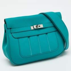Hermes Vert Verone Swift Leather Palladium Finish Berline 28 Bag