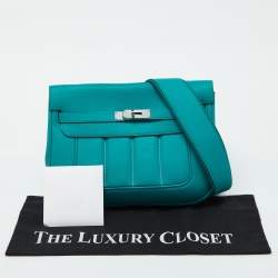 Hermes Vert Verone Swift Leather Palladium Finish Berline 28 Bag