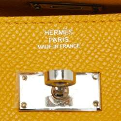 Hermes Jaune Epsom Leather Kelly Longue Wallet