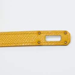 Hermes Jaune Epsom Leather Kelly Longue Wallet