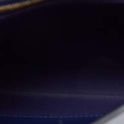 Pre Owned Hermes Blue Encre Chevre Chamkila Leather Cinhetic To Go Shoulder Bag