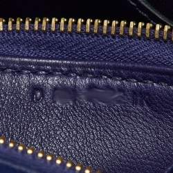 Pre Owned Hermes Blue Encre Chevre Chamkila Leather Cinhetic To Go Shoulder Bag