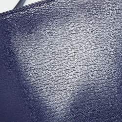 Pre Owned Hermes Blue Encre Chevre Chamkila Leather Cinhetic To Go Shoulder Bag