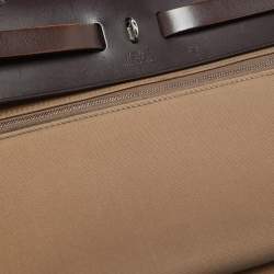 Pre Owned Hermès Ebene/Etain Canvas and Leather Herbag Zip 31 Bag