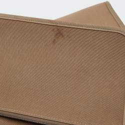 Pre Owned Hermès Ebene/Etain Canvas and Leather Herbag Zip 31 Bag