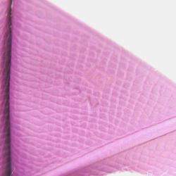 Hermes Purple Epsom Leather Bearn Long Wallet