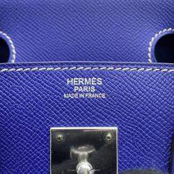 Hermes Blue Electric Epsom Leather Birkin 30 Tote Bag