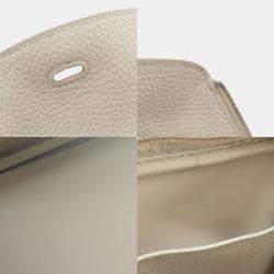 Pre Owned Hermes White Taurillon Lindy 26 Handbag