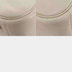 Pre Owned Hermes White Taurillon Lindy 26 Handbag