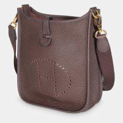 Hermes Rouge Sellier Clemence Mini Evelyne TPM GHW Bag