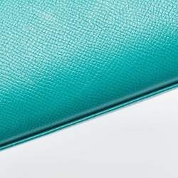 Pre Owned Hermes Malachite Epsom Leather Gold Finish Kelly Sellier 32 Bag